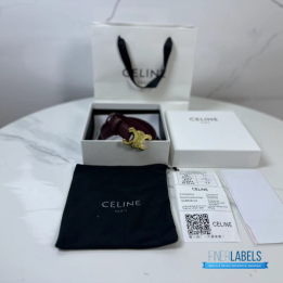 QC Celine Triomphe Belt in a Burgundy Taurillon Leather with a gold-finish buckle