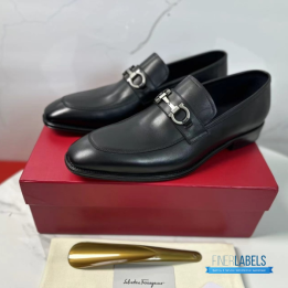 QC Salvatore Ferragamo Gancini Bit Loafers