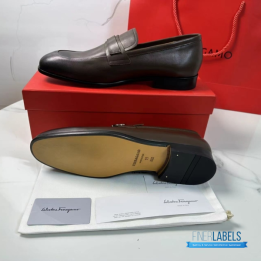 QC Salvatore Ferragamo Gancini Bit Loafers