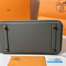 QC Hermes Birkin in Gris Meyer Togo Leather