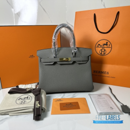 QC Hermes Birkin in Gris Meyer Togo Leather
