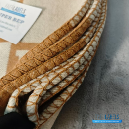 QC Hermès Avalon Blanket in ecru and camel