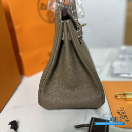 QC Hermès Birkin 25 in Etoupe Togo Leather