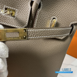 QC Hermès Birkin 25 in Etoupe Togo Leather