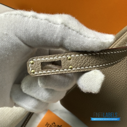 QC Hermès Birkin 25 in Etoupe Togo Leather