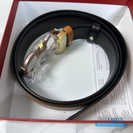 QC Salvatore Ferragamo adjustable Gancini Belt in a Tan Calfskin Leather