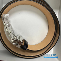 QC Salvatore Ferragamo Gancini Reversible Black Leather Belt