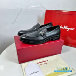 QC Salvatore Ferragamo Gancini ornament Loafers