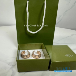 VCA Perlée Clovers Hoop Earrings