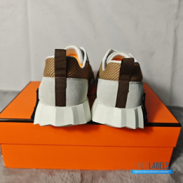 QC Hermès Bouncing Sneakers in a Beige Camel Color