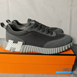 QC Hermès Bouncing Sneakers in Grey