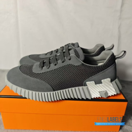 QC Hermès Bouncing Sneakers in Grey