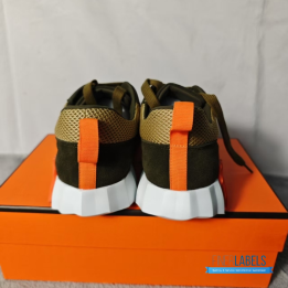 QC Hermès Bouncing Sneakers in a Vert Toundra (Dark Green) Colorway