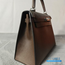 QC Hermès Kelly Bag Dark Brown Epsom Leather