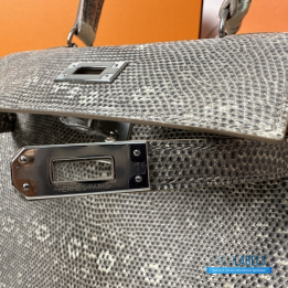 QC Hermès Mini Kelly II in Ombré Lizard Skin with Palladium Hardware