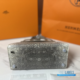 QC Hermès Mini Kelly II in Ombré Lizard Skin with Palladium Hardware