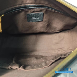 QC Chloé Marcie Top Handle Bag in black textured leather