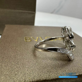 QC Bvlgari White Gold and Diamond Fiorever Ring