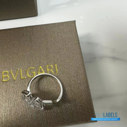 QC Bvlgari White Gold and Diamond Fiorever Ring