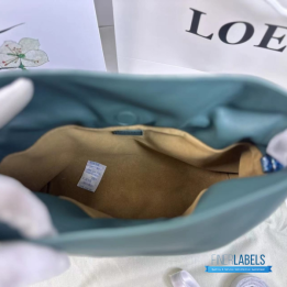 QC Loewe Flamenco Clutch Bag in Green Leather