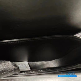 QC Celine Mini Besace Clea Bag in Black Shiny Calfskin Leather
