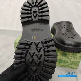 QC Gucci Rubber GG Monogram Perforated Elea Platform Sandals