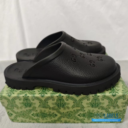 QC Gucci Rubber GG Monogram Perforated Elea Platform Sandals