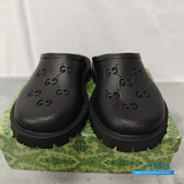 QC Gucci Rubber GG Monogram Perforated Elea Platform Sandals