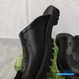 QC Gucci Rubber GG Monogram Perforated Elea Platform Sandals