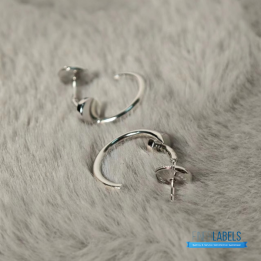 QC Cartier Juste Un Clou hoop earrings in white gold