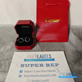 QC Cartier Juste Un Clou hoop earrings in white gold