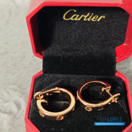 QC Cartier Love Hoop Earrings the signature screw motif