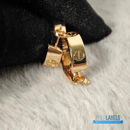 QC Cartier Love Hoop Earrings the signature screw motif