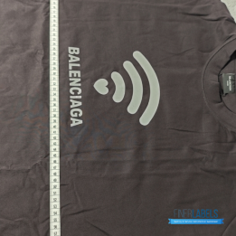 QC Balenciaga Lo_ve T-shirt in black featuring a wifi signal logo