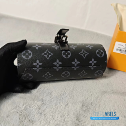 QC Louis Vuitton 3 Watch Case in Monogram Eclipse canvas