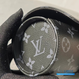 QC Louis Vuitton 3 Watch Case in Monogram Eclipse canvas