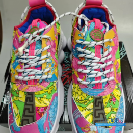 QC Versace Chain Reaction Fluo Barocco Sneakers