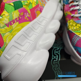 QC Versace Chain Reaction Fluo Barocco Sneakers