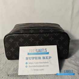 Louis Vuitton Dopp Kit Toiletry Pouch Monogram Eclipse Canvas