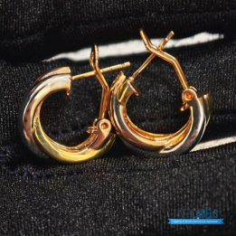 QC Cartier Trinity Hoop Earrings
