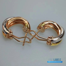 QC Cartier Trinity Hoop Earrings
