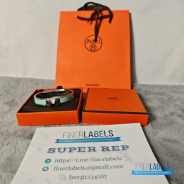 Hermès Clic Clac H Mint Green Enamel Bracelet