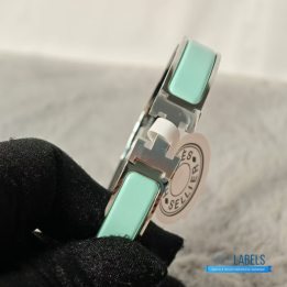 QC Hermès Clic Clac H Mint Green Enamel Bracelet