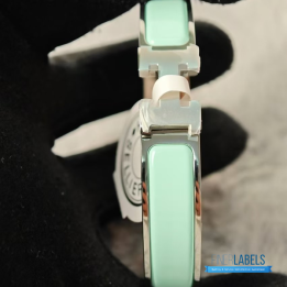 QC Hermès Clic Clac H Mint Green Enamel Bracelet