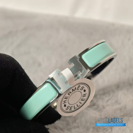 QC Hermès Clic Clac H Mint Green Enamel Bracelet