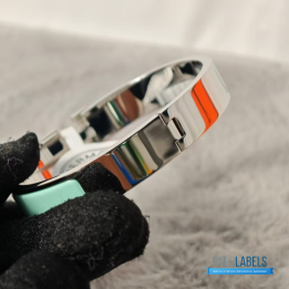 QC Hermès Clic Clac H Mint Green Enamel Bracelet