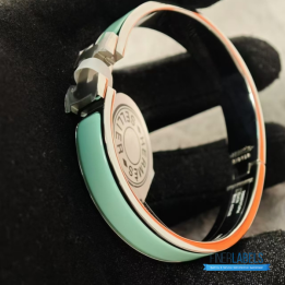 QC Hermès Clic Clac H Mint Green Enamel Bracelet