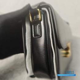QC Celine Classique Triomphe Bag in shiny black calfskin