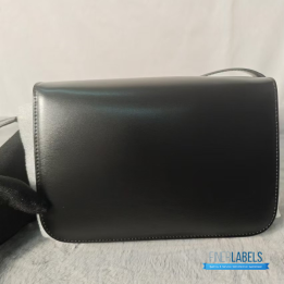 QC Celine Classique Triomphe Bag in shiny black calfskin