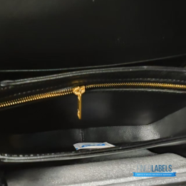 QC Celine Classique Triomphe Bag in shiny black calfskin